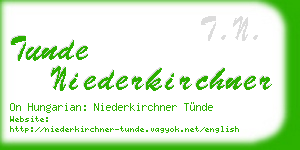 tunde niederkirchner business card