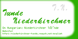 tunde niederkirchner business card